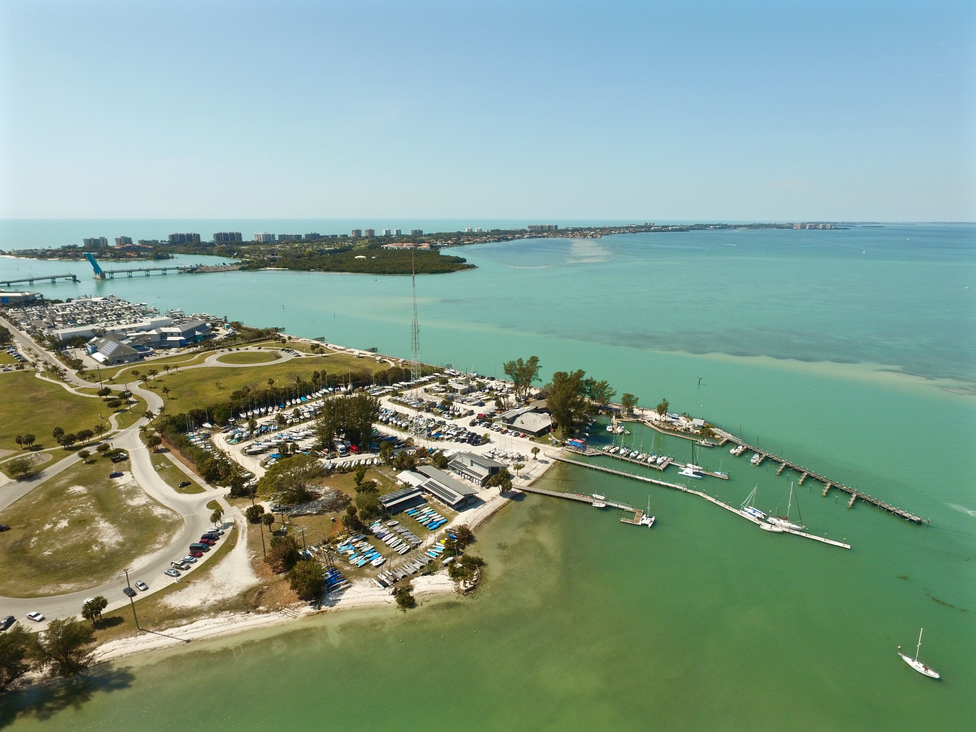 Sarasota island city florida droneflyers aerial photograph
